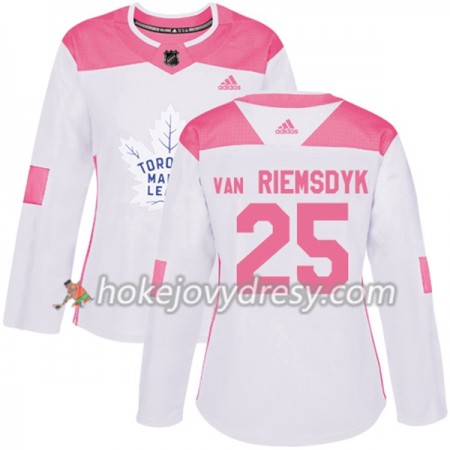 Dámské Hokejový Dres Toronto Maple Leafs James Van Riemsdyk 25 Bílá 2017-2018 Adidas Růžová Fashion Authentic